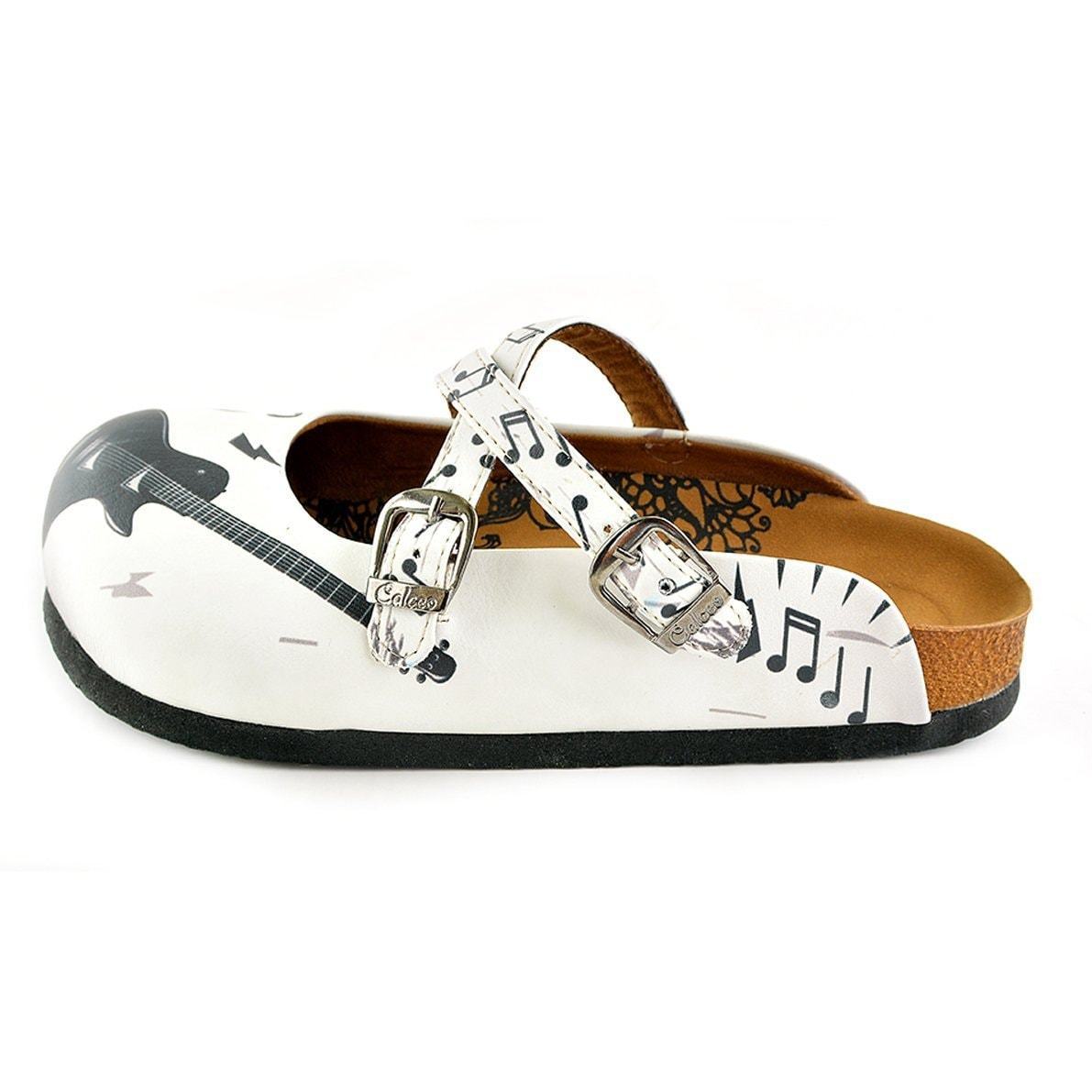 White Music Note Clogs WCAL141 (737671774304)
