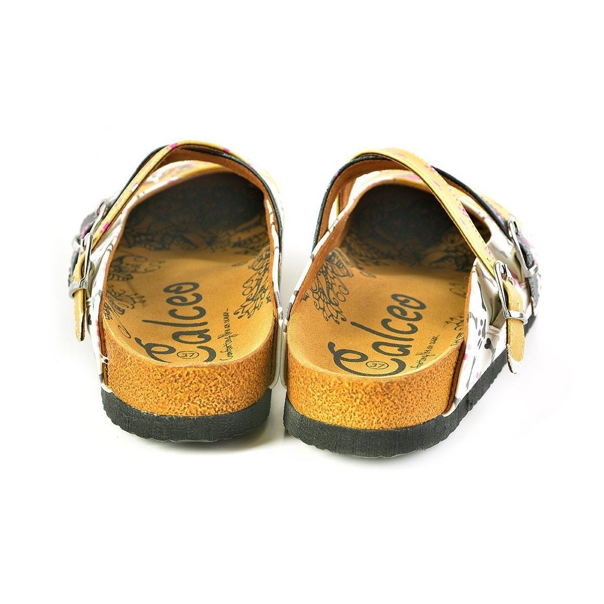 Yellow & White I Love Dogs Crisscross Clogs WCAL149 (737671118944)