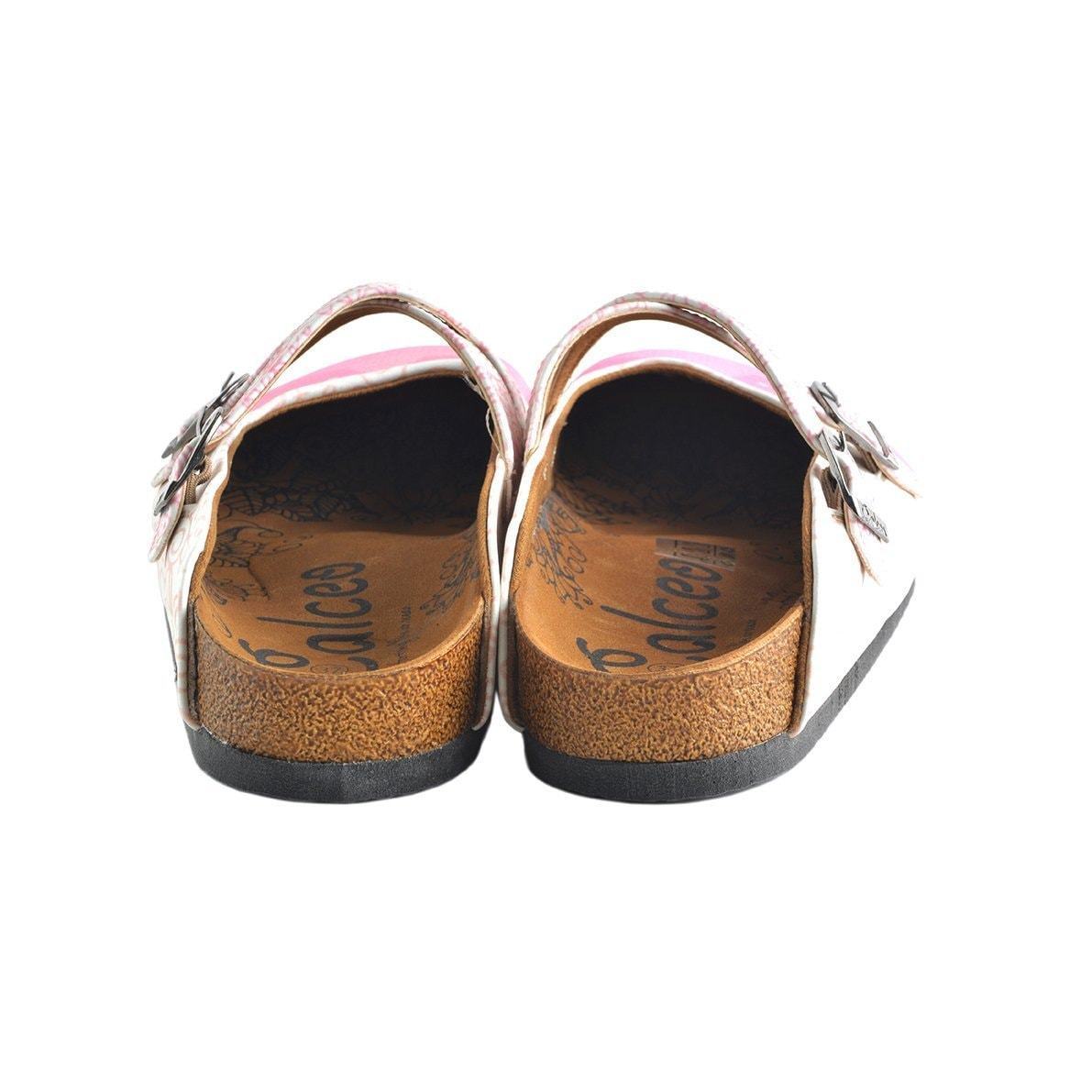 Pink & White Star Clogs WCAL154 (737671053408)