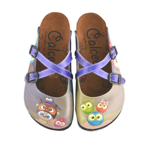Purple Owl Clogs WCAL155 (737670987872)