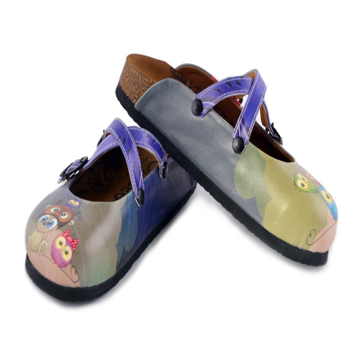 Purple Owl Clogs WCAL155 (737670987872)