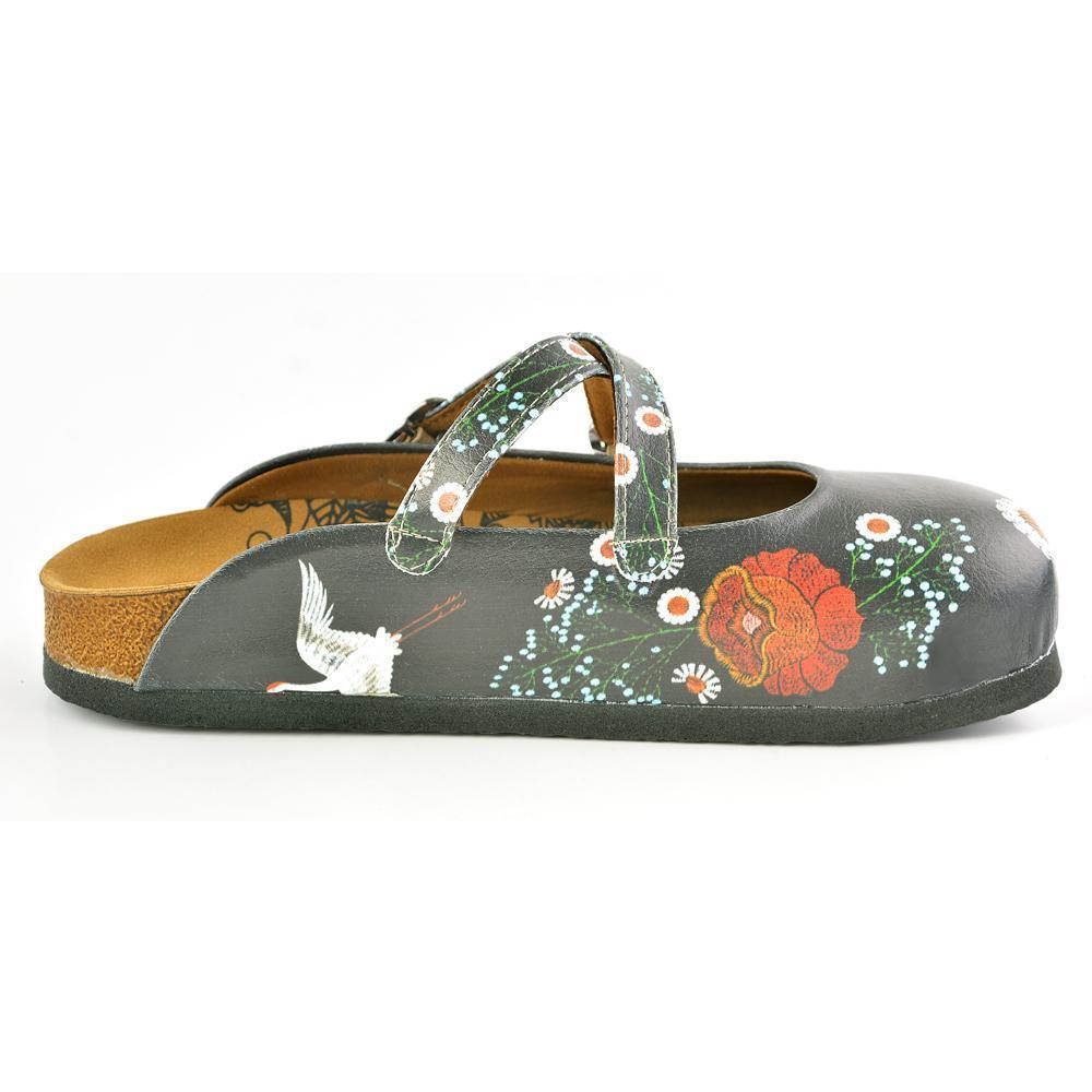 Black & Red Floral Crisscross Clogs WCAL165 (737756577888)