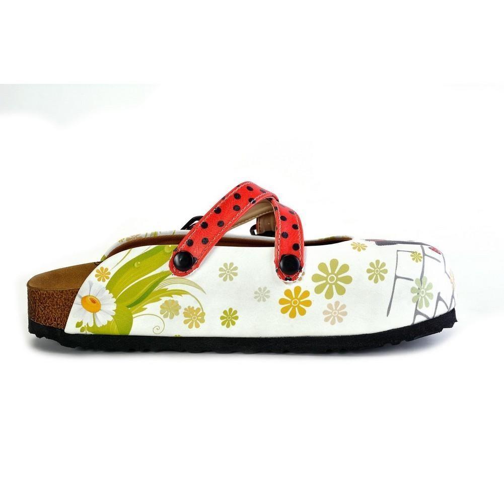 Red and Black Polkadot Pattern Cute Girl Patterned Clogs - WCAL171 (774937575520)