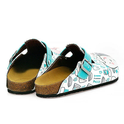 White & Aqua Dentist Clogs WCAL326 (737670758496)