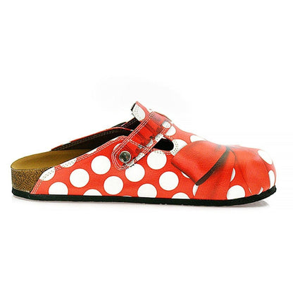 Red Polka Dot Bow Clogs WCAL328 (737670725728)