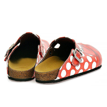 Red Polka Dot Bow Clogs WCAL328 (737670725728)
