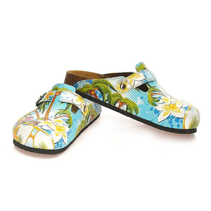 Blue & Yellow Tropical Clogs WCAL337 (737670561888)