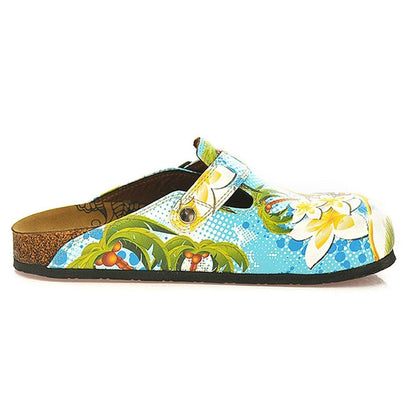 Blue & Yellow Tropical Clogs WCAL337 (737670561888)
