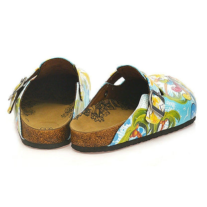 Blue & Yellow Tropical Clogs WCAL337 (737670561888)