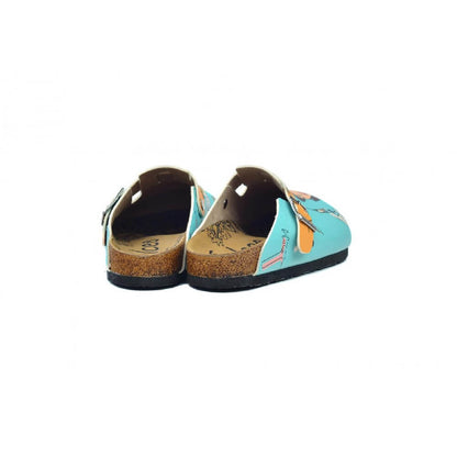 Blue & White Nurse Clogs - WCAL3442