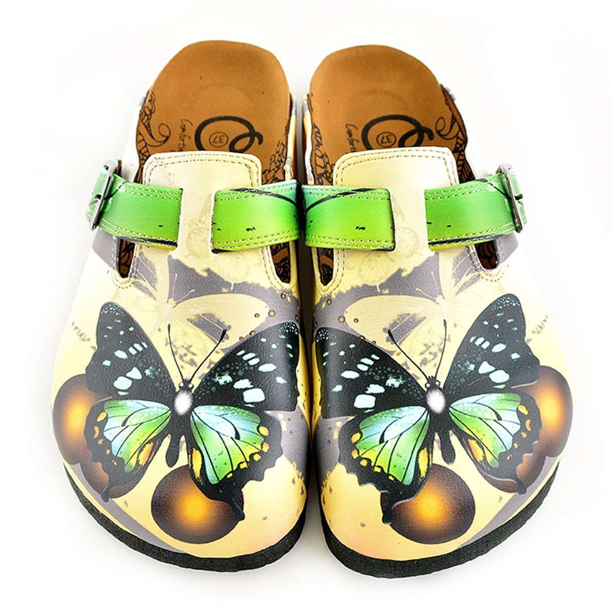 Green Butterfly Clogs WCAL344 (737670299744)