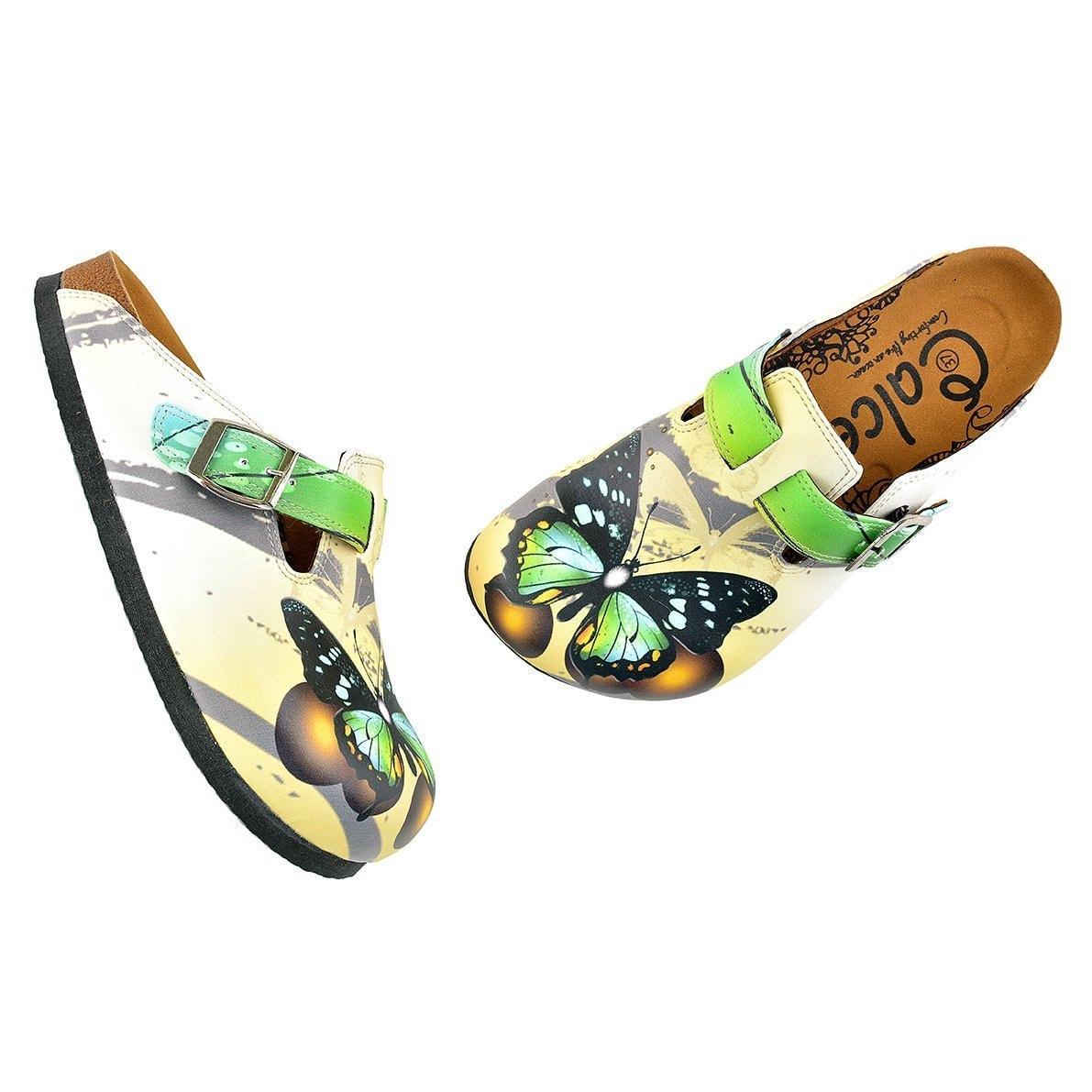 Green Butterfly Clogs WCAL344 (737670299744)