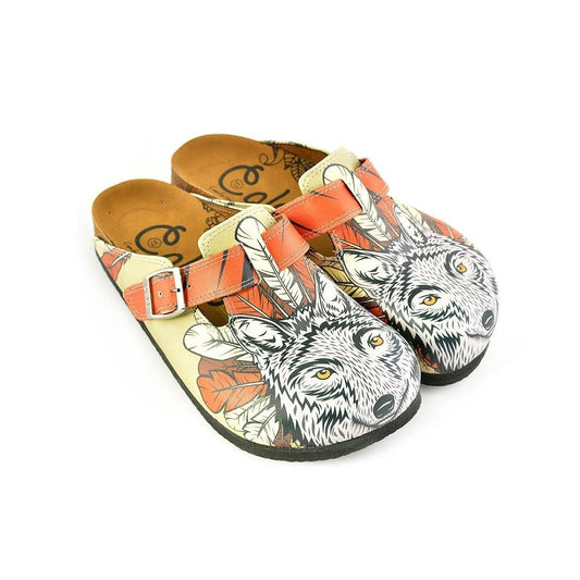 Yellow & White Fox Clogs WCAL350 (737670168672)