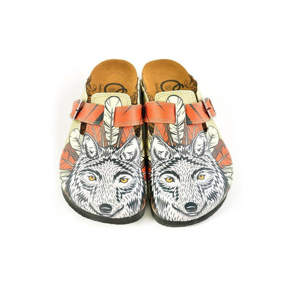 Yellow & White Fox Clogs WCAL350 (737670168672)