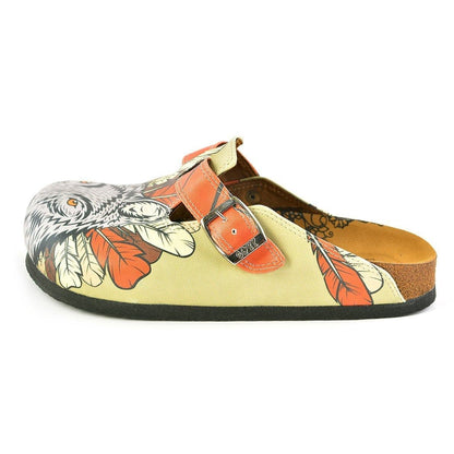 Yellow & White Fox Clogs WCAL350 (737670168672)