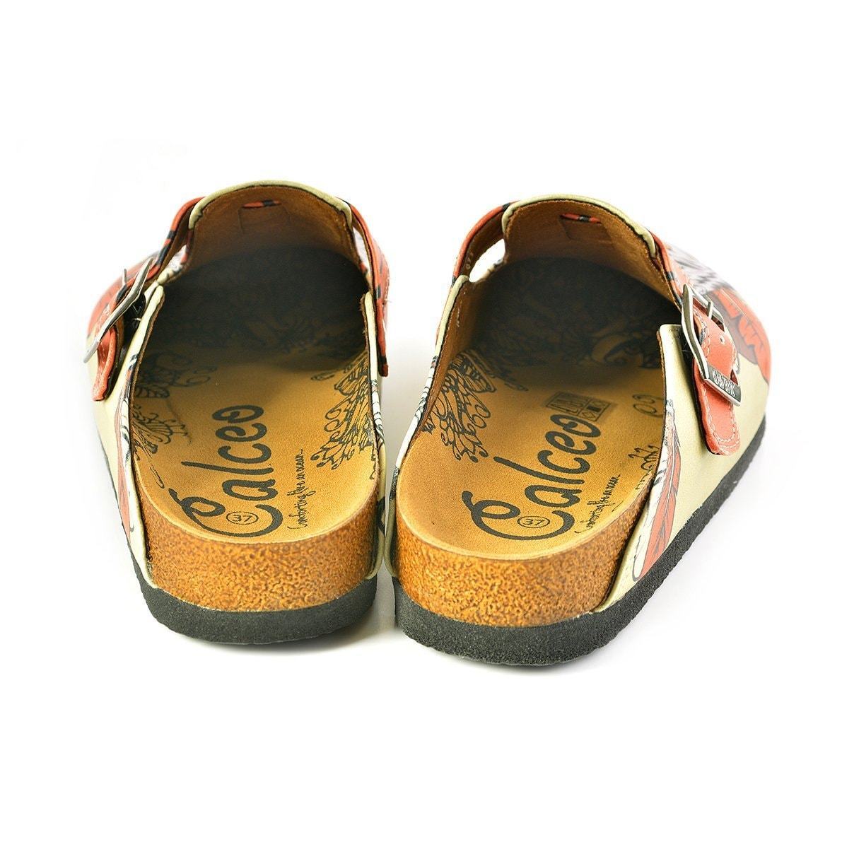 Yellow & White Fox Clogs WCAL350 (737670168672)