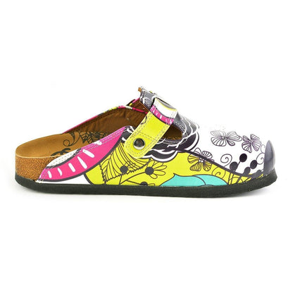 Pink & White Eyes Clogs WCAL351 (737670135904)