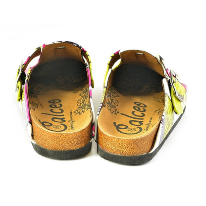 Pink & White Eyes Clogs WCAL351 (737670135904)