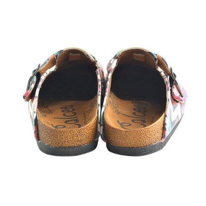 White & Pink Skull Clogs WCAL356 (737670037600)