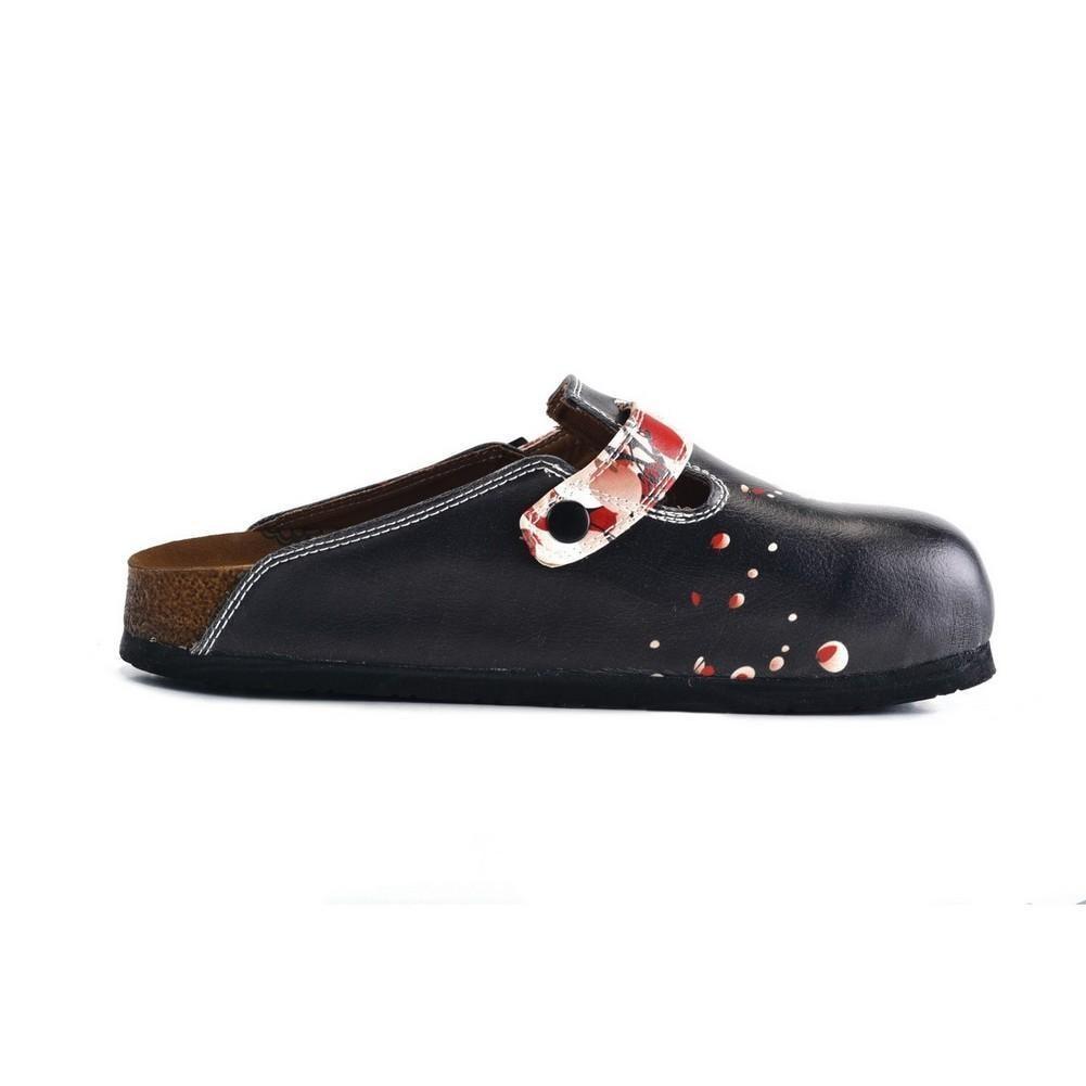 Black & White Floral Mule WCAL359 (774938755168)