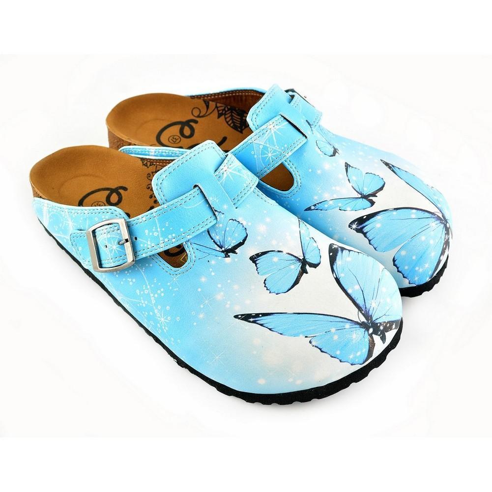 Blue Butterfly Clogs WCAL361 (774938886240)