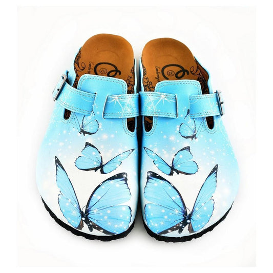 Blue Butterfly Clogs WCAL361 (774938886240)