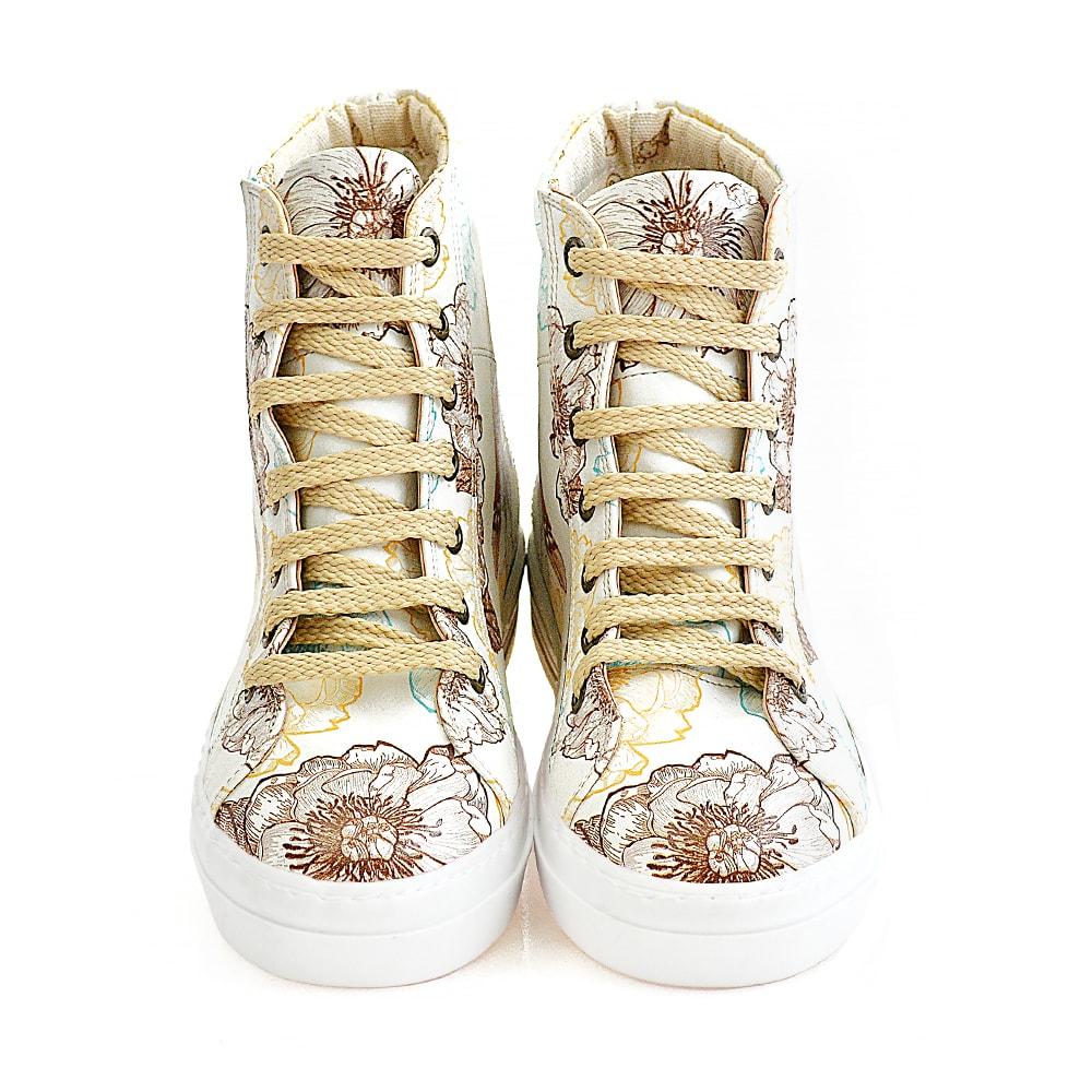 Flowers and Bird Sneaker Boots WCV2026 (1405820633184)