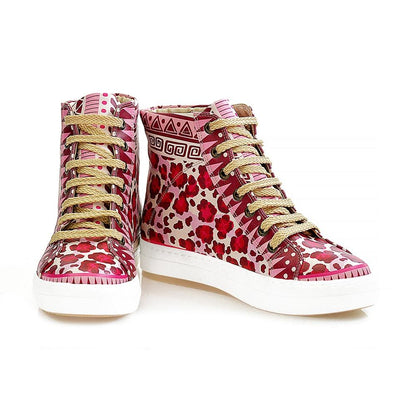 Pink Leopard Sneaker Boots WCV2028 (1405820731488)