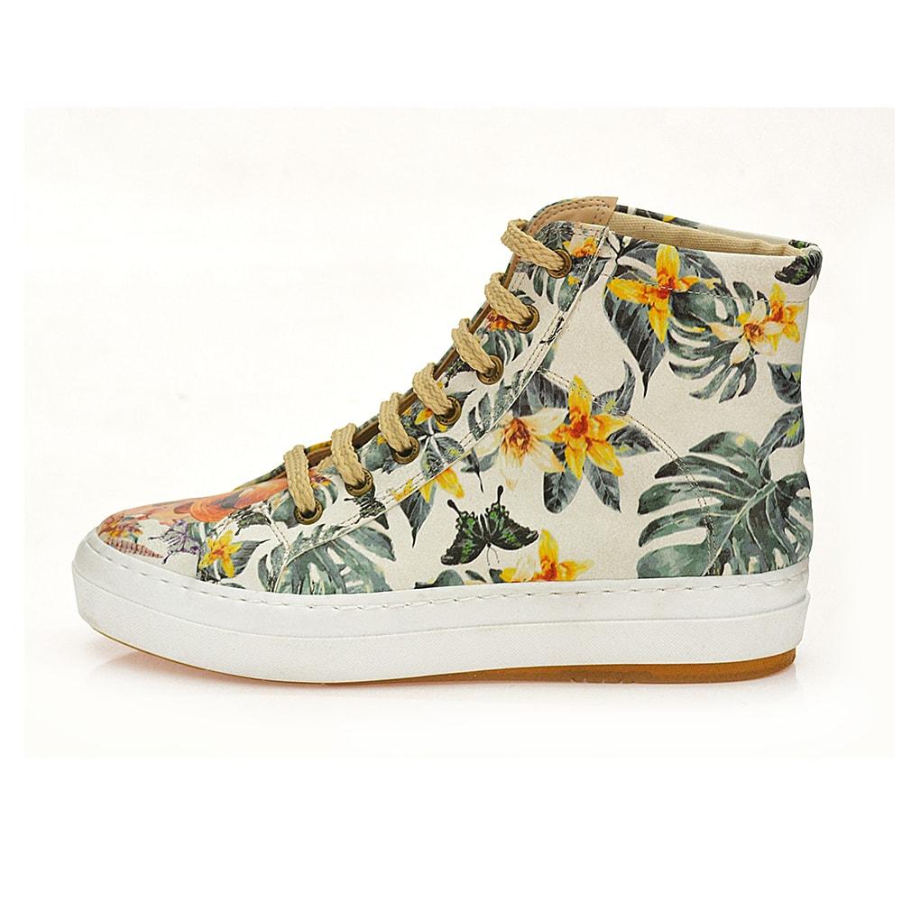 Skull and Flowers Sneaker Boots WCV2031 (1405820829792)