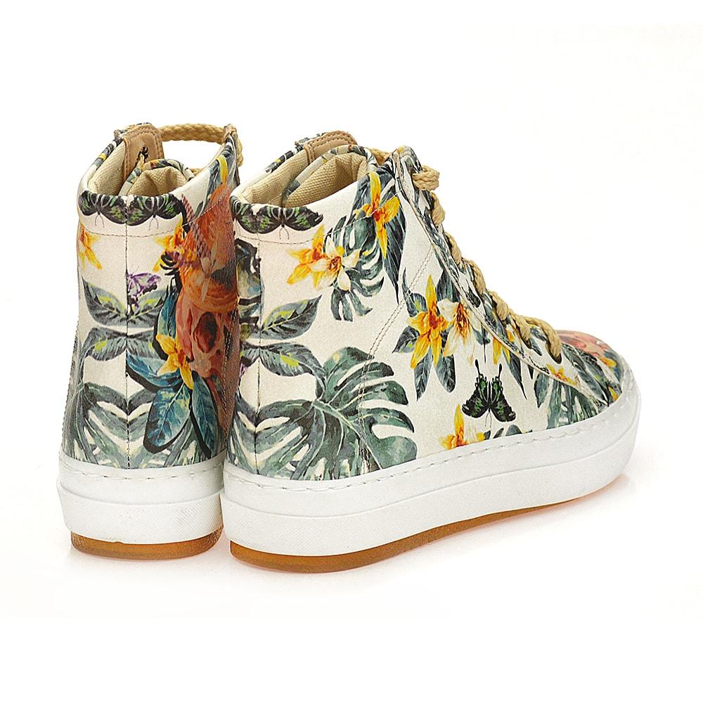 Skull and Flowers Sneaker Boots WCV2031 (1405820829792)