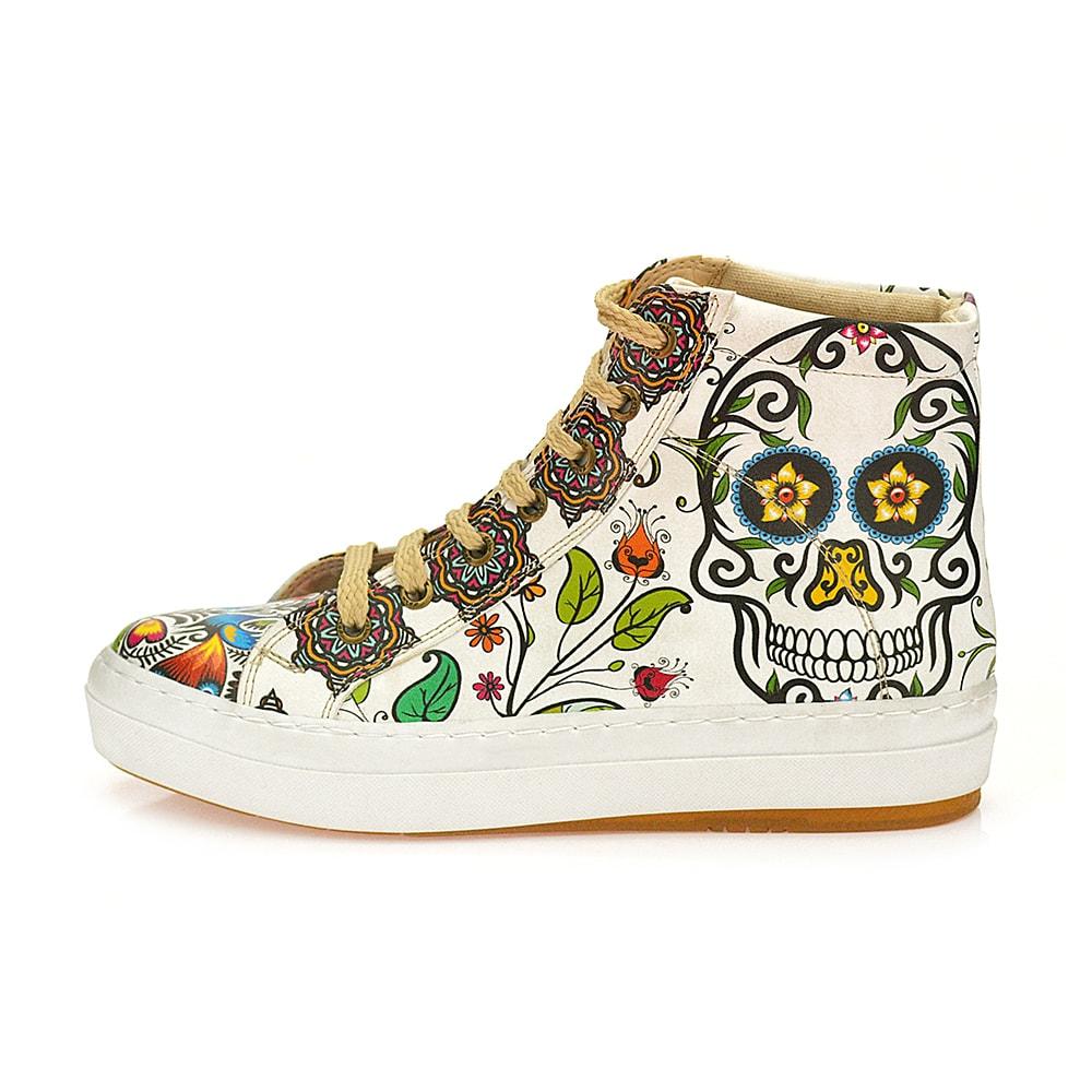 Skull and Mandala Sneaker Boots WCV2032 (1405820928096)