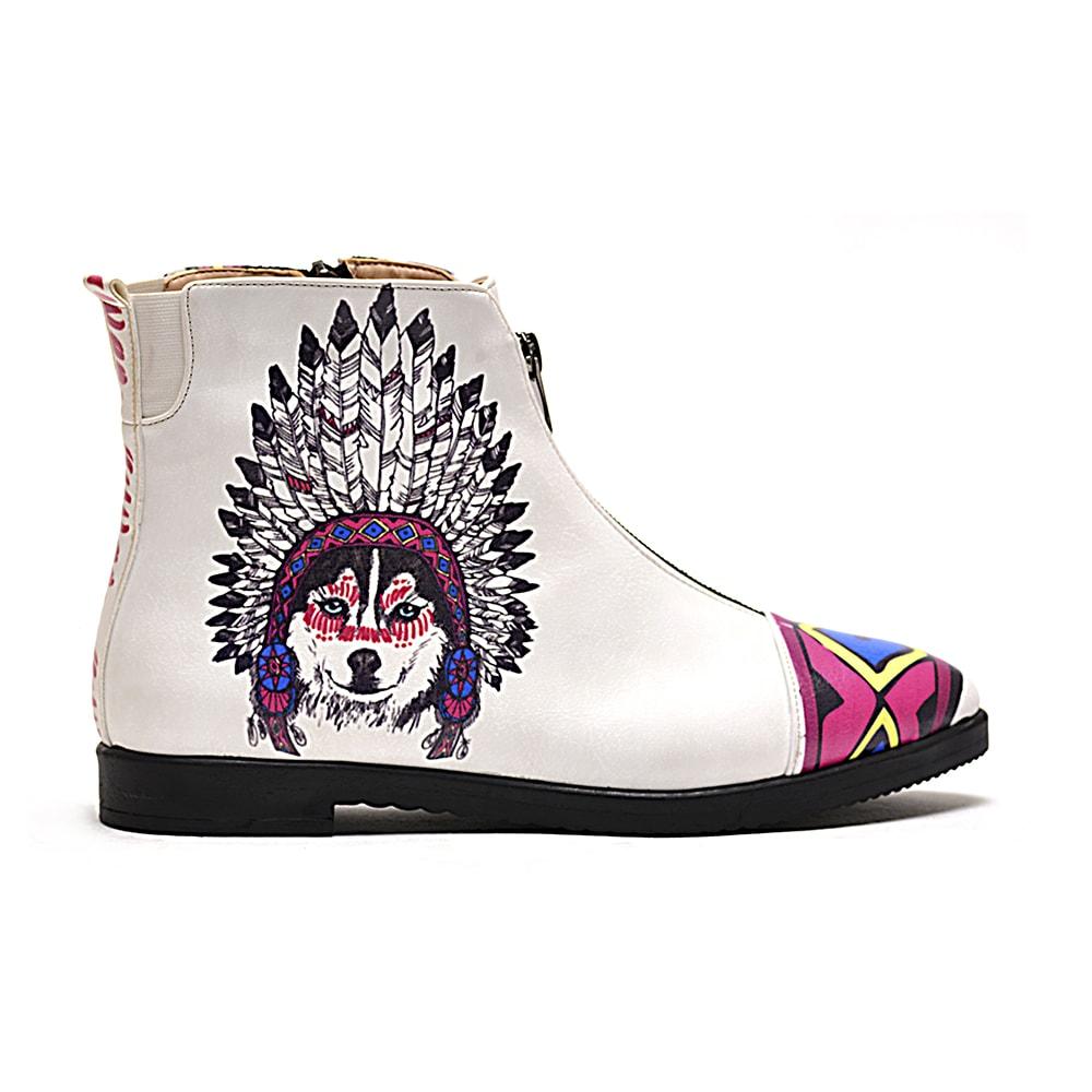 Indian Wolf Short Boots WFER105 (1405821288544)