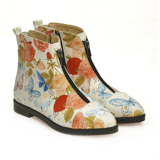 Roses Short Boots WFER118 (1405821845600)