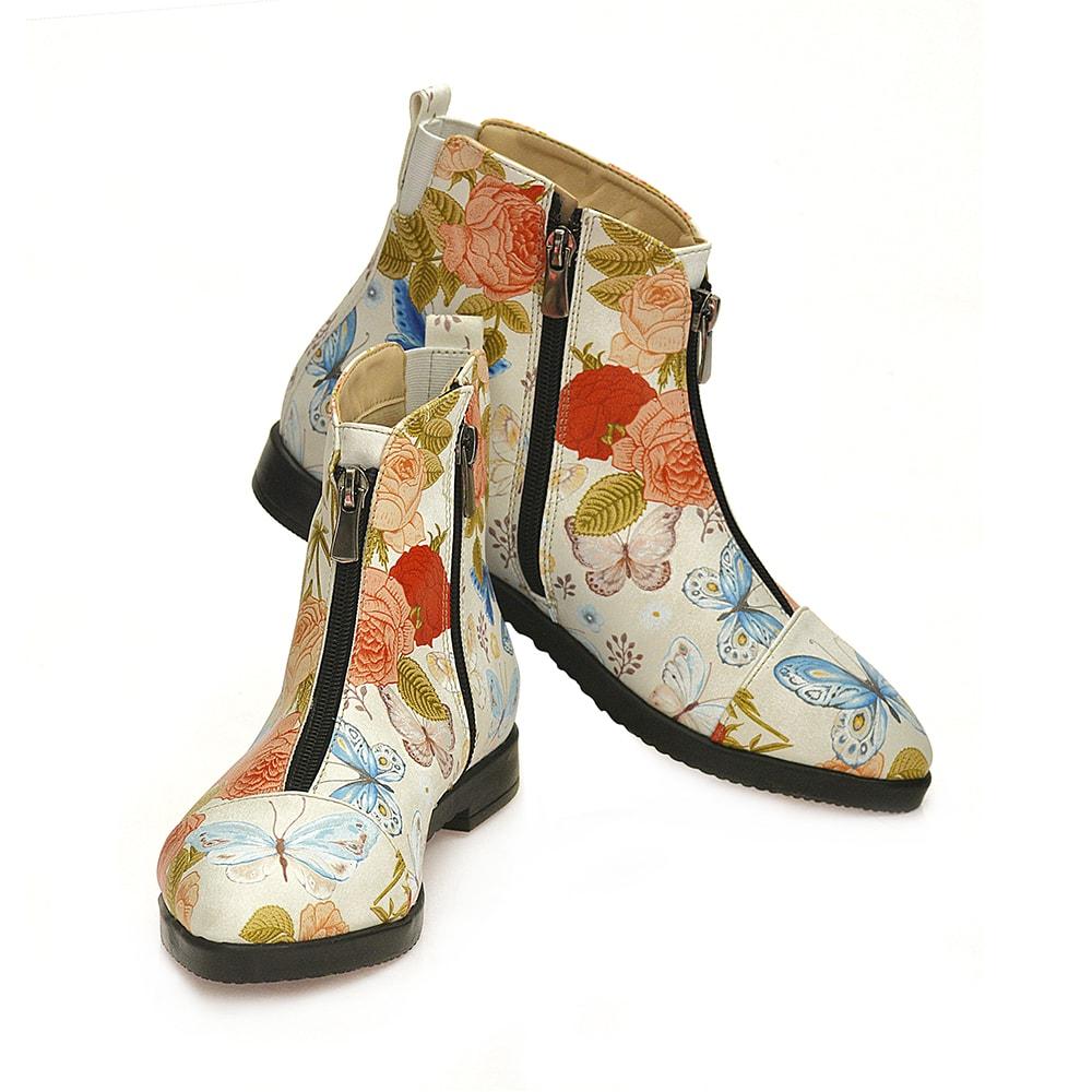 Roses Short Boots WFER118 (1405821845600)