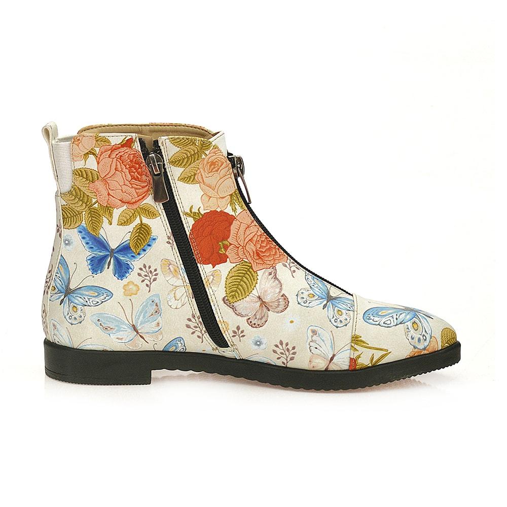 Roses Short Boots WFER118 (1405821845600)