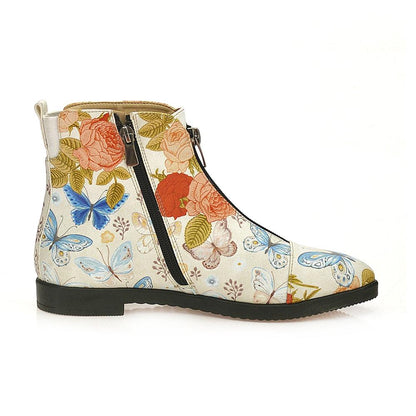 Roses Short Boots WFER118 (1405821845600)