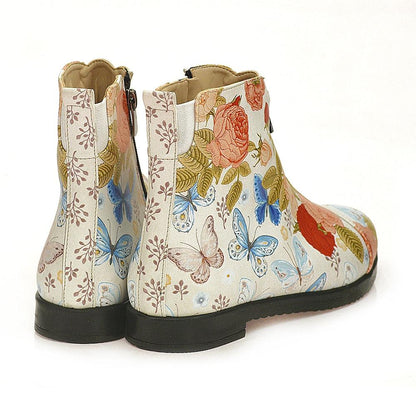 Roses Short Boots WFER118 (1405821845600)