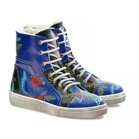 Flowers Short Boots WJAS113 (1421227753568)