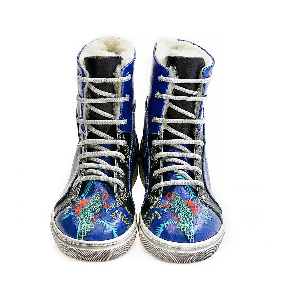 Flowers Short Boots WJAS113 (1421227753568)