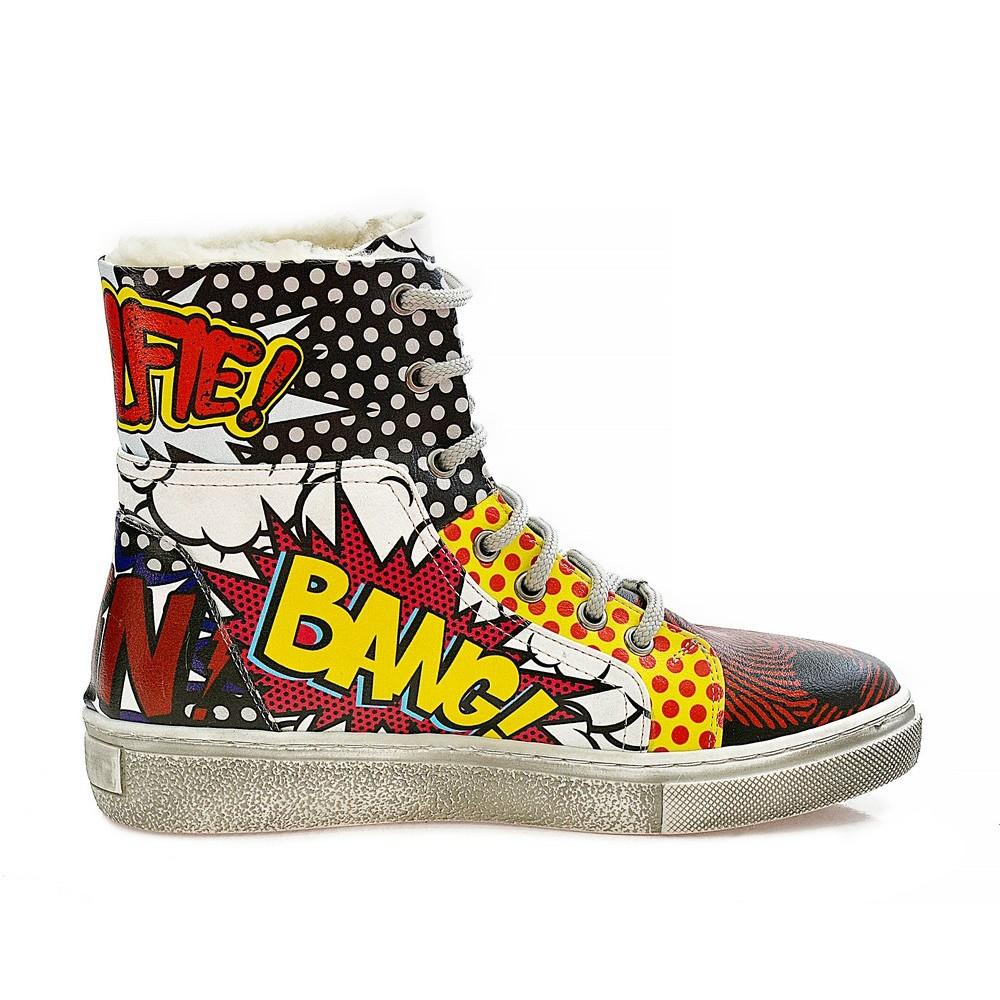 Pop Art Short Boots WJAS123 (1421229752416)