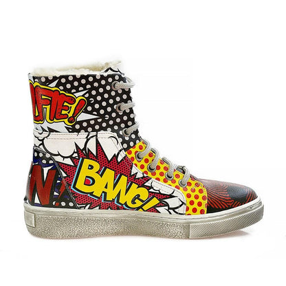 Pop Art Short Boots WJAS123 (1421229752416)