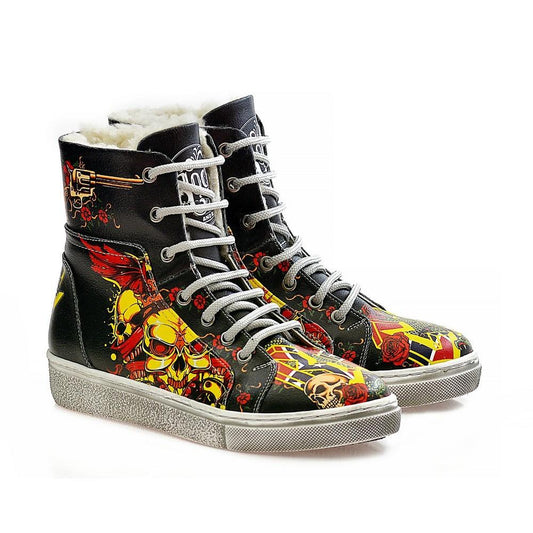 Old School Rock Music Short Boots WJAS124 (1421229949024)