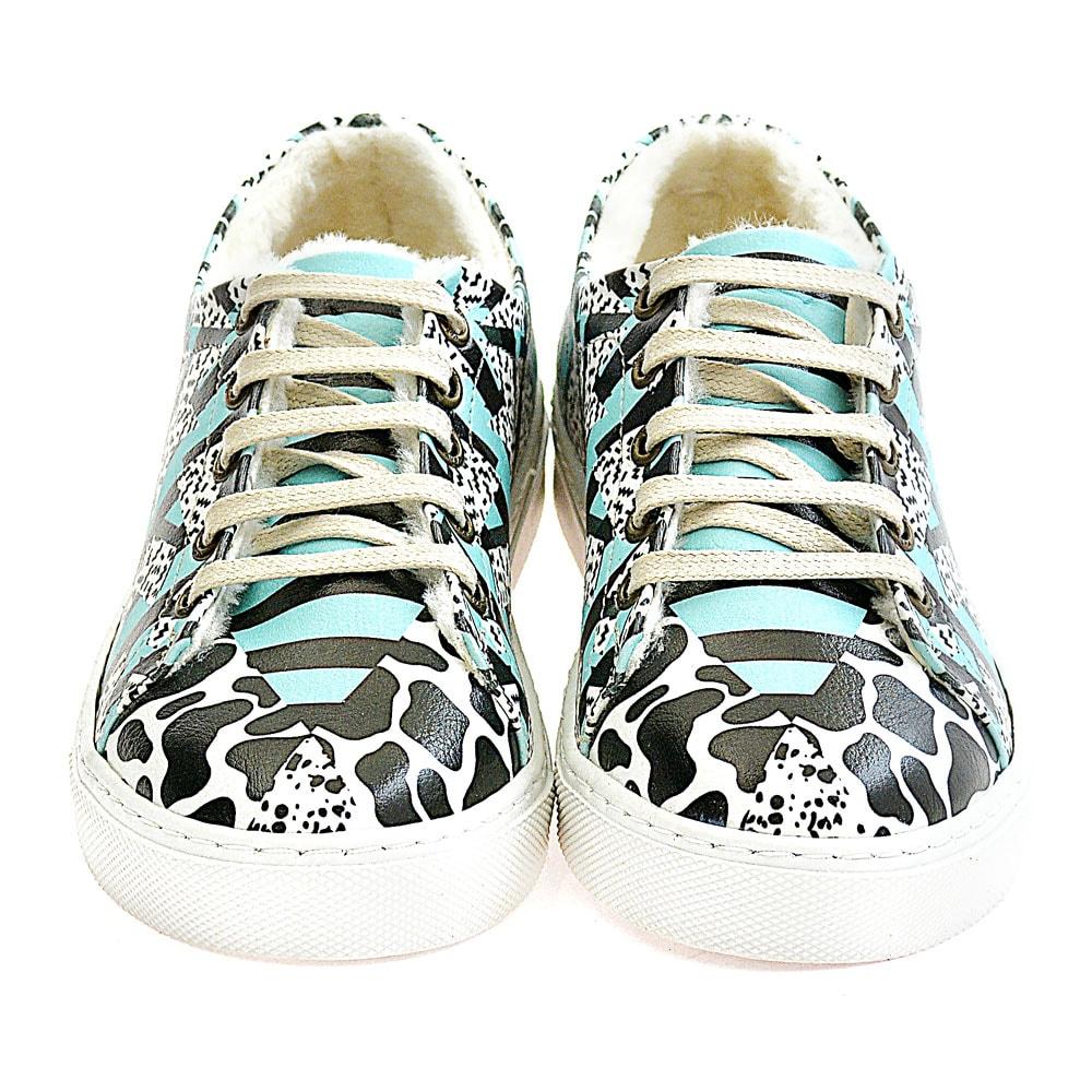 Black and Blue Pattern Sneaker Shoes WSPR114 (1405822533728)