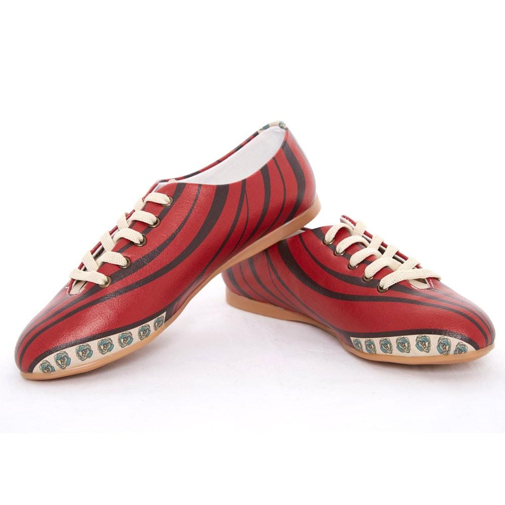 Red Pattern Ballerinas Shoes SLV075 (506275201056)