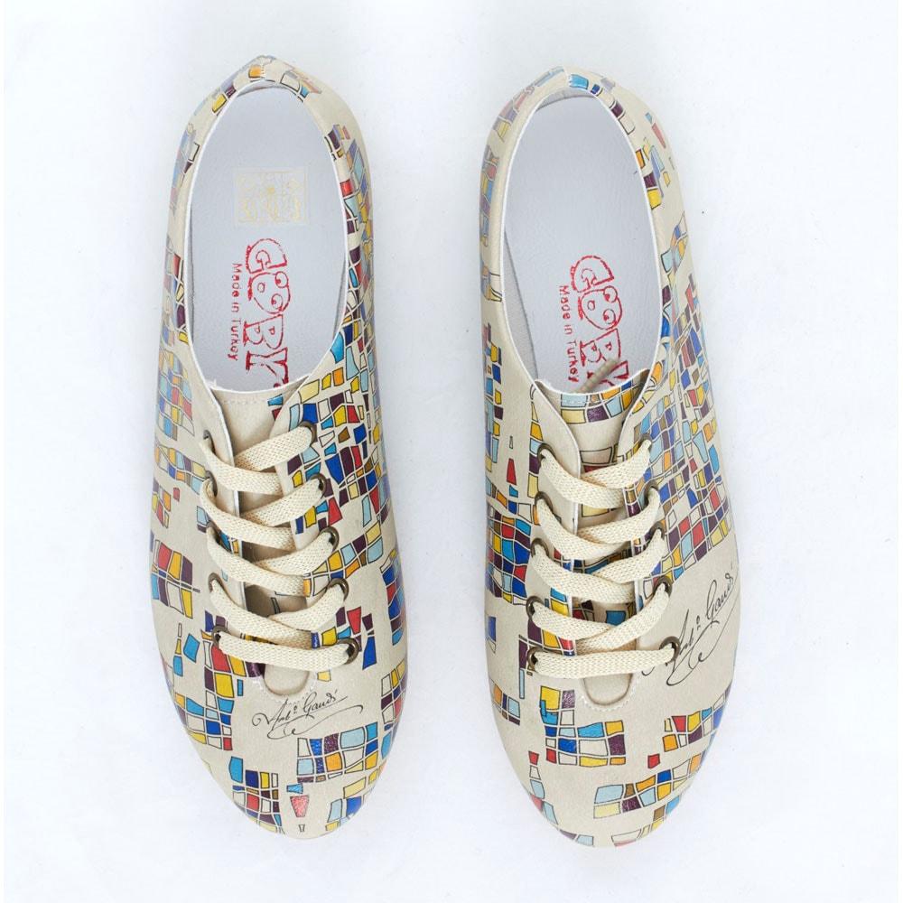 Colored Squares Ballerinas Shoes SLV078 (506275332128)