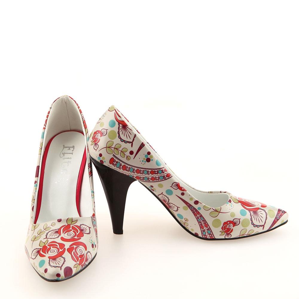 Flowers Heel Shoes STL4004 (506276479008)
