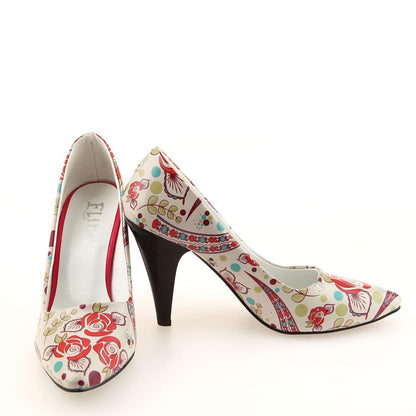 Flowers Heel Shoes STL4004 (506276479008)