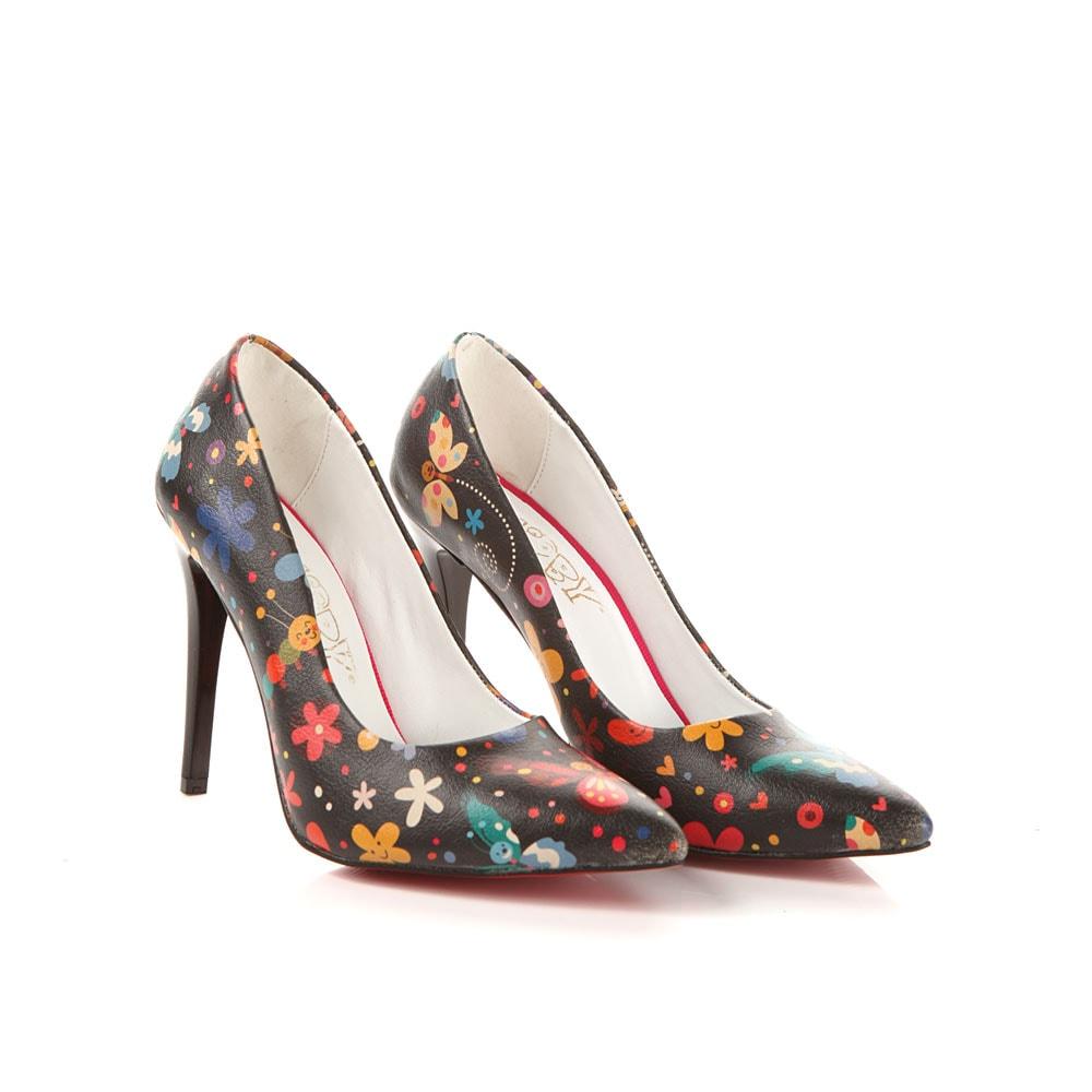 Flowers Heel Shoes STL4013 (506276773920)