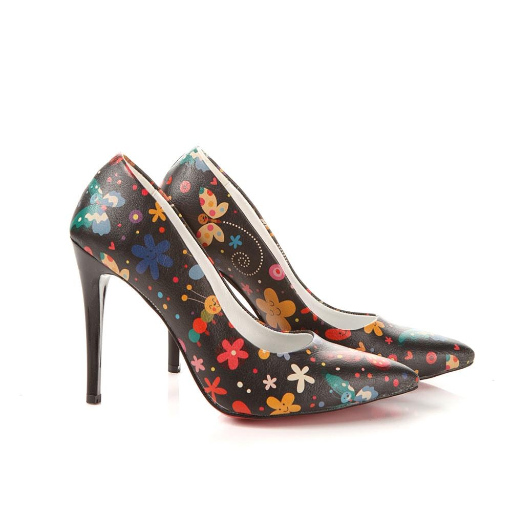 Flowers Heel Shoes STL4013 (506276773920)
