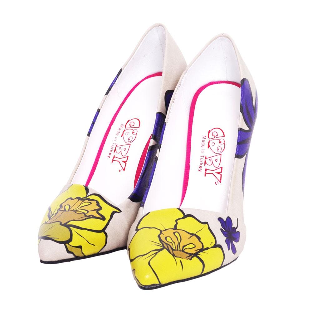 Yellow Daisy Heel Shoes STL4305 (506277298208)